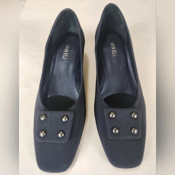 Vaneli Women's Black Block Heel Shoes size 10 - Picture 3 of 11